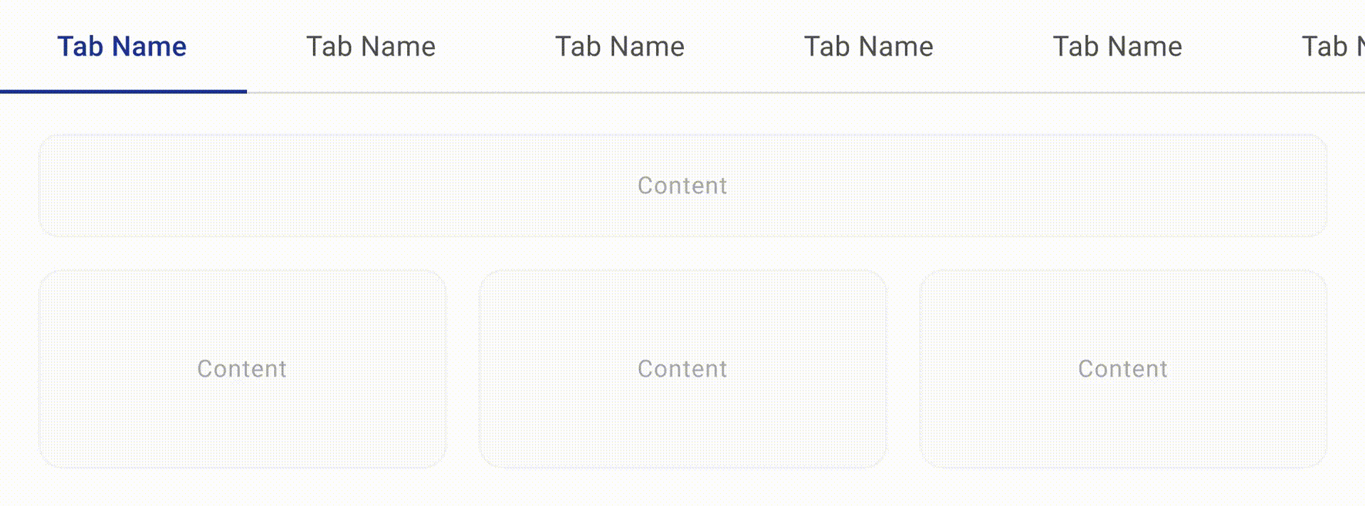 Scrolling tabs